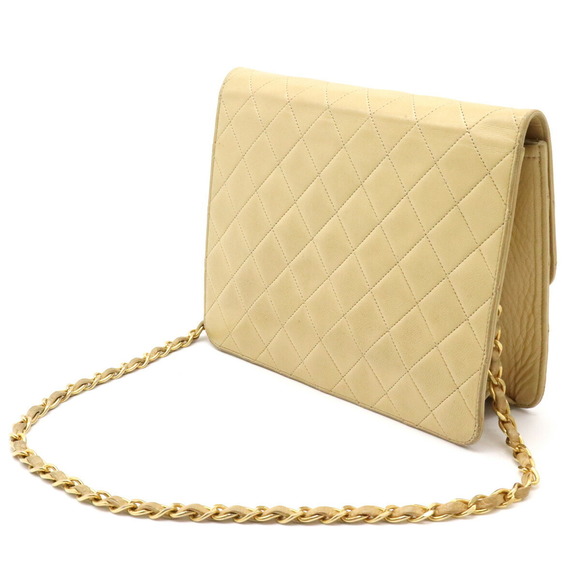 Chanel Matelasse Coco Mark Chain Semi-Shoulder Lambskin Beige Gold - Picture 2 of 8